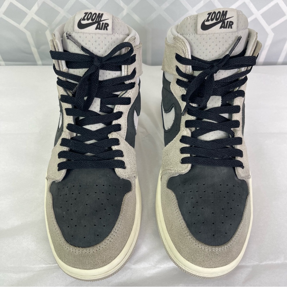 Jordan 1 High Zoom Air CMFT 2 Light Iron Ore Black Suede Sneaker Women's 9.5